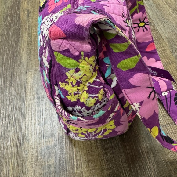 Vera Bradley Butterfly Floral Quilted Crossbody Bag‎ Purple Pink Yellow Blue - Picture 10 of 16